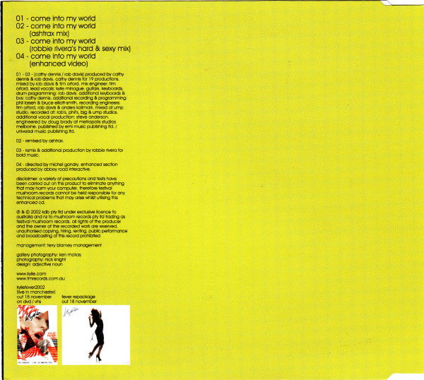 Kylie Minogue : Come Into My World (CD, Single, Enh, CD1)