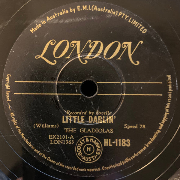 The Gladiolas : Little Darlin' (Shellac, 10")