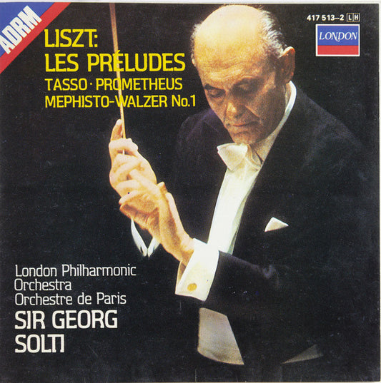 Franz Liszt - London Philharmonic Orchestra / Orchestre De Paris / Georg Solti : Les Préludes · Tasso · Prometheus · Mephisto-Walzer No. 1 (CD, Comp, RM)