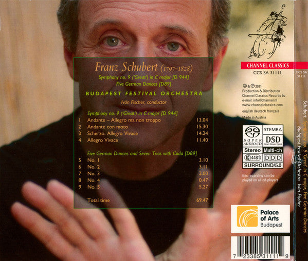 Schubert*, Budapest Festival Orchestra, Ivan Fischer : Symphony No. 9 (‘Great’) In C Major, Five German Dances (SACD, Hybrid, Multichannel)
