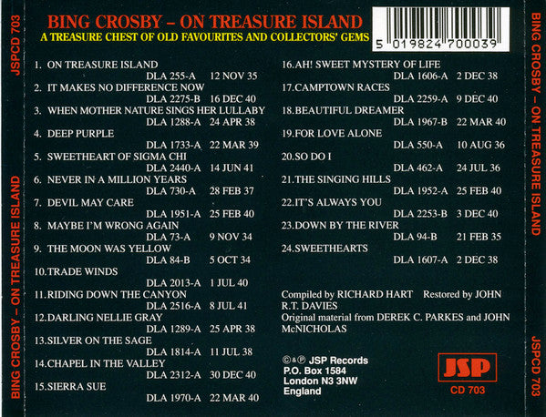 Bing Crosby : On Treasure Island (CD, Comp)