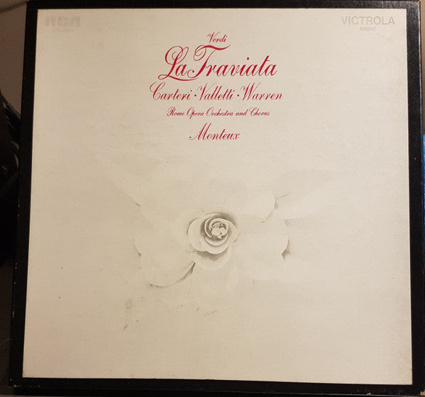 Giuseppe Verdi, Rosanna Carteri, Cesare Valletti, Leonard Warren, Orchestra Del Teatro Dell'Opera Di Roma And Coro Del Teatro Dell'Opera Di Roma, Pierre Monteux : La Traviata (2xLP, Mono)