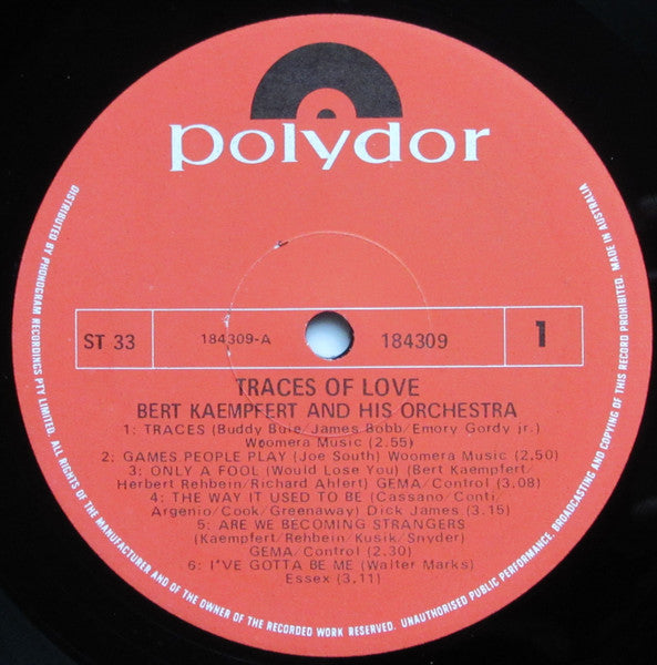 Bert Kaempfert & His Orchestra : Traces Of Love (LP)