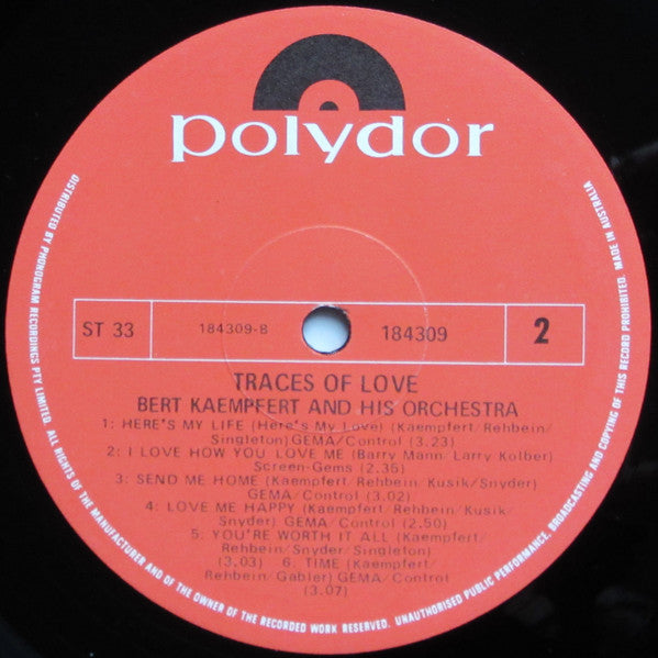 Bert Kaempfert & His Orchestra : Traces Of Love (LP)