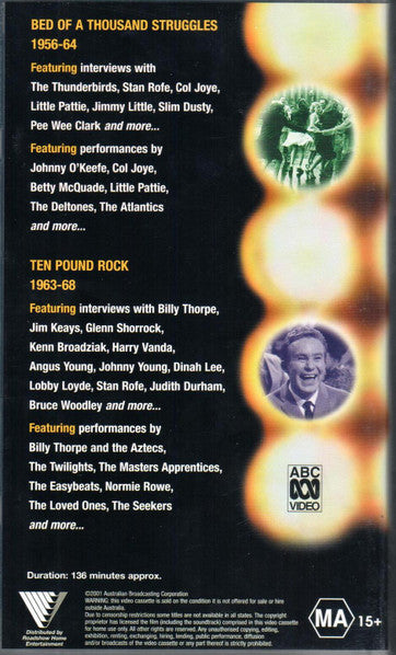 Various : Long Way To The Top (Stories Of Australian And New Zealand Rock & Roll) (3xVHS, PAL)