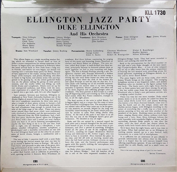 Duke Ellington And His Orchestra : Ellington Jazz Party (LP, Album, Mono)