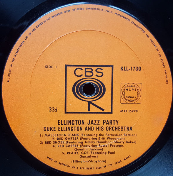 Duke Ellington And His Orchestra : Ellington Jazz Party (LP, Album, Mono)