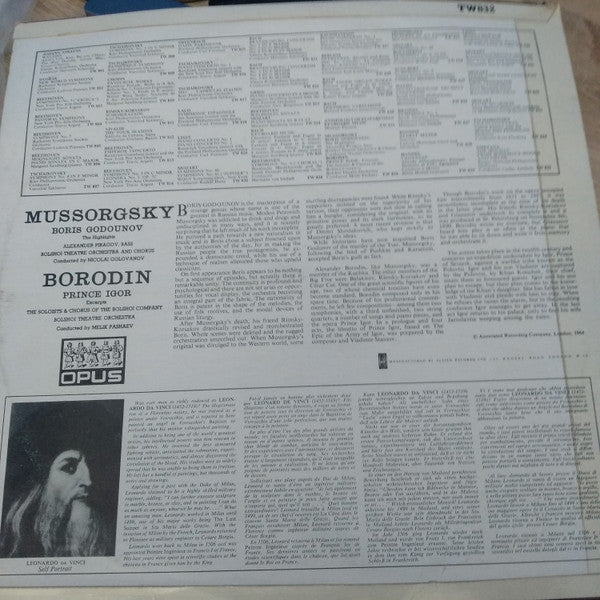 Mussorgsky*, Borodin*, Alexander Piragov, Nicolai Golovanov*, Melik Pashaev* : Boris Godunov / Prince Ifor (LP)