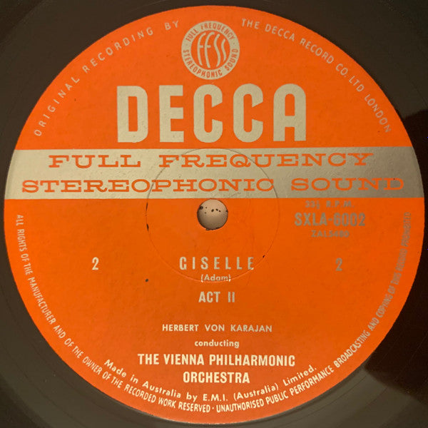 Adolphe C. Adam, Herbert Von Karajan, Wiener Philharmoniker : Giselle (LP, Album)