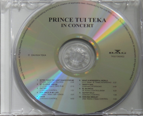 Prince Tui Teka : In Concert (CD, Comp, RE)