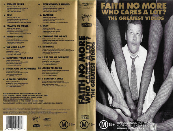 Faith No More : Who Cares A Lot? (The Greatest Videos) (VHS, Album, Comp, PAL, Pla)