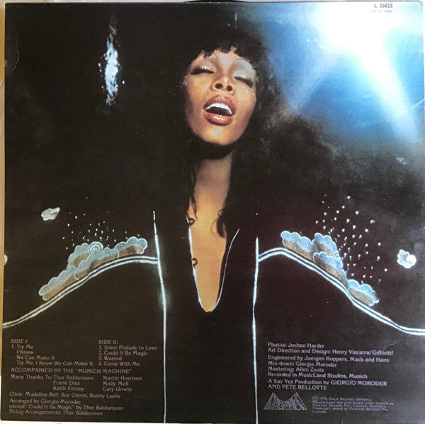 Donna Summer : A Love Trilogy (LP, Album, P/Mixed, San)