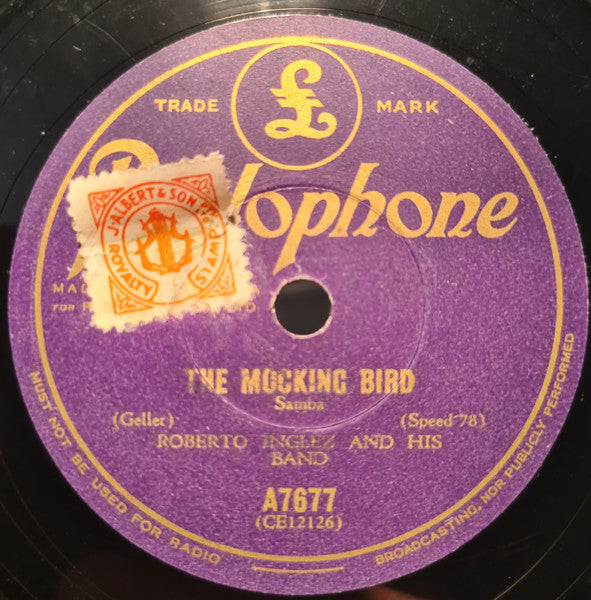 Roberto Inglez And His Orchestra : The Mocking Bird / -And Mimi (Shellac, 10")