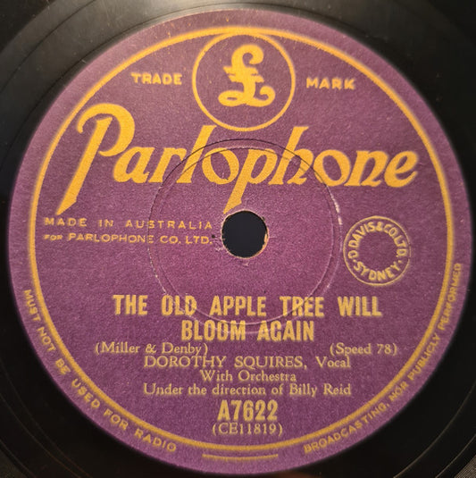 Dorothy Squires : When China Boy Meets China Girl / The Old Apple Tree Will Bloom Again (Shellac, 10")