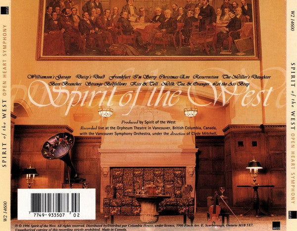 Spirit Of The West With The Vancouver Symphony Orchestra* : Open Heart Symphony (CD, Album, Club)