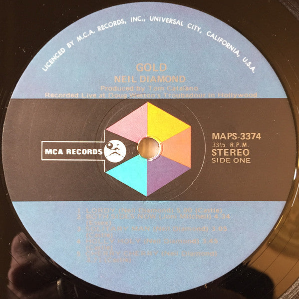 Neil Diamond : Gold (LP, Album, RE)