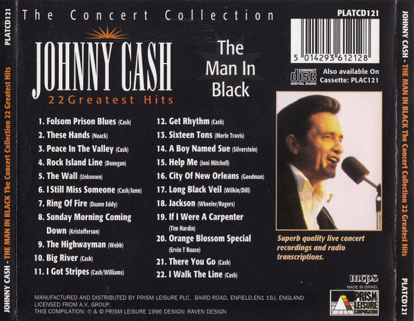 Johnny Cash : The Man In Black (The Concert Collection) (22 Greatest Hits) (CD)