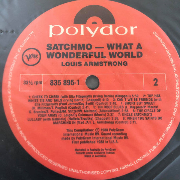 Louis Armstrong : Satchmo - What A Wonderful World (LP, Comp)