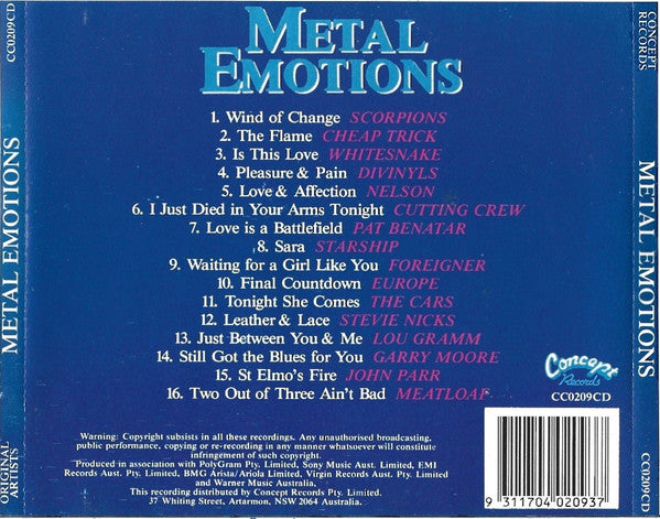 Various : Metal Emotions (CD, Comp)