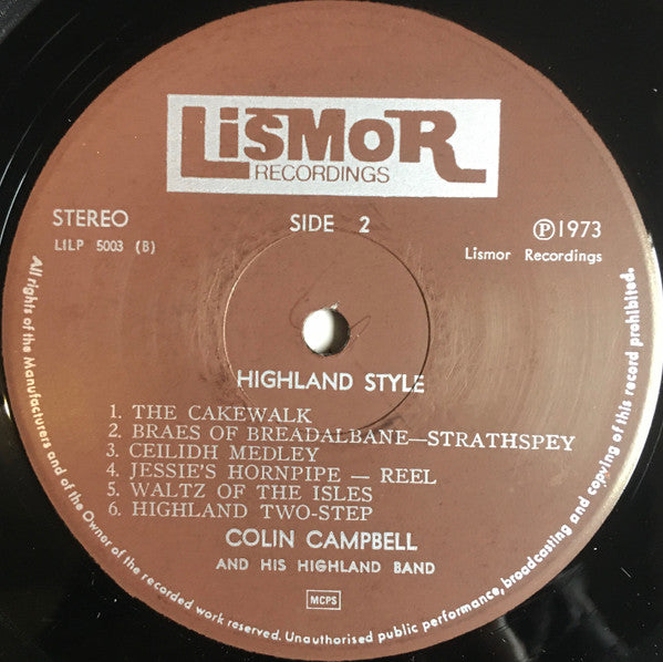 Colin Campbell And His Highland Band : Highland Style (LP, Album)