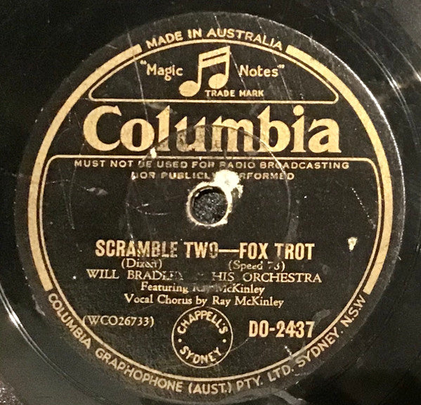 Will Bradley And His Orchestra Featuring Ray McKinley : Scramble Two / Rock-A-Bye The Boogie (Shellac, 10")