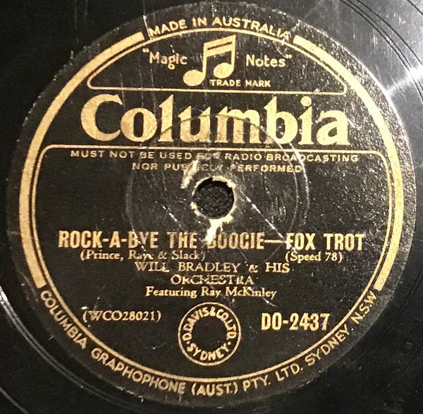 Will Bradley And His Orchestra Featuring Ray McKinley : Scramble Two / Rock-A-Bye The Boogie (Shellac, 10")