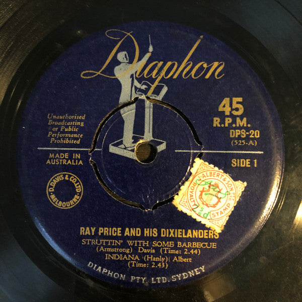 Ray Price and his Dixielanders : "Charleston Encores" (7", EP, Mono)