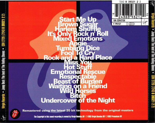 The Rolling Stones : Jump Back (The Best Of The Rolling Stones '71 - '93) (CD, Comp, RM)