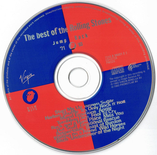 The Rolling Stones : Jump Back (The Best Of The Rolling Stones '71 - '93) (CD, Comp, RM)