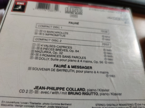 Fauré* - Jean-Philippe Collard : 13 Barcarolles (2xCD, Album, Comp, RM)