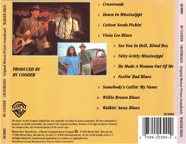 Ry Cooder : Crossroads - Original Motion Picture Soundtrack (CD, Album)