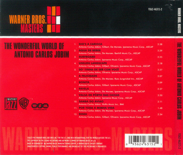Antonio Carlos Jobim : The Wonderful World Of Antonio Carlos Jobim (CD, Album, RE, RM, Dig)