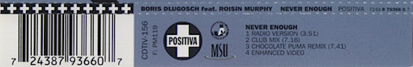 Boris Dlugosch Feat. Róisín Murphy : Never Enough (CD, Single, Enh)