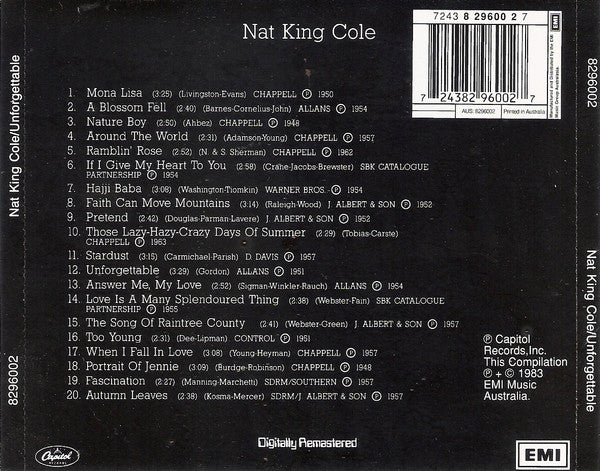 Nat King Cole : Unforgettable (CD, Comp, RM)