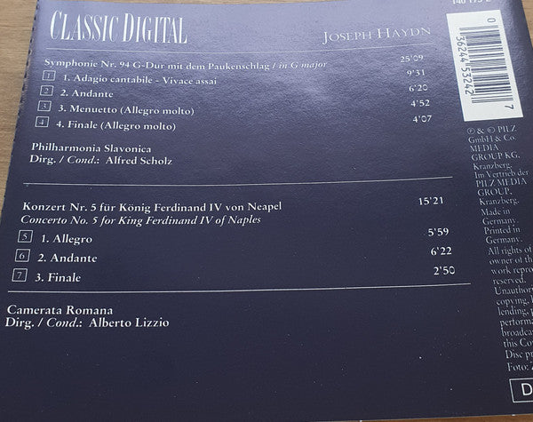 Joseph Haydn : Symphonie Nr. 94 Mit Dem Paukenschlag / Konzert Nr. 5 Für König Ferdinand (CD, Album)