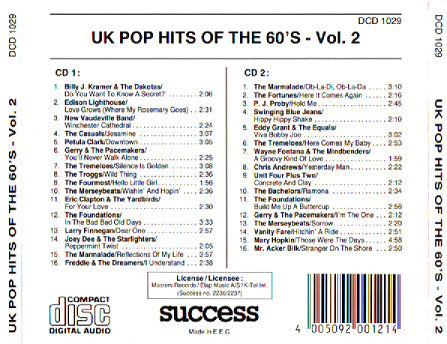 Various : UK Pop Hits Of The 60's - Vol. 2 (2xCD, Comp)