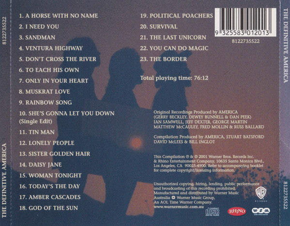 America (2) : The Definitive America (CD, Comp, RM)