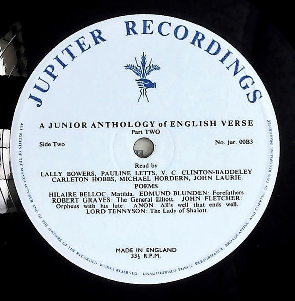 Various : A Junior Anthology Of English Verse Part II (10")