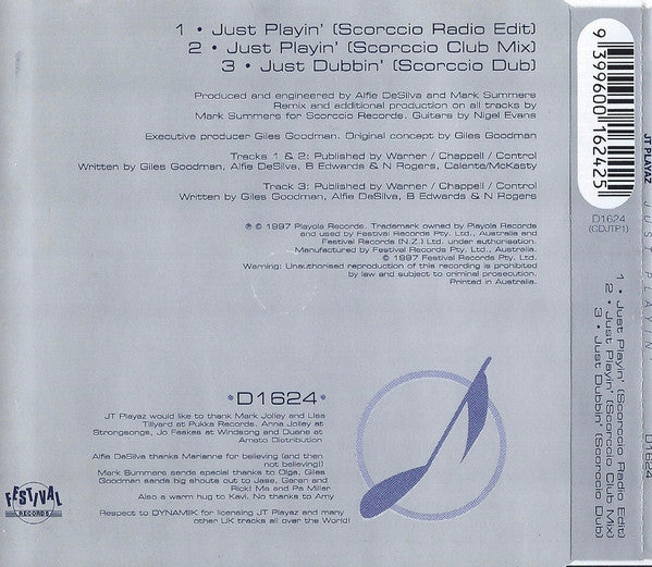JT Playaz : Just Playin' (CD, Maxi)