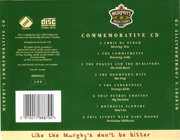 Various : Murphy's Irish Stout - Commemorative CD (CD, Comp, Promo)