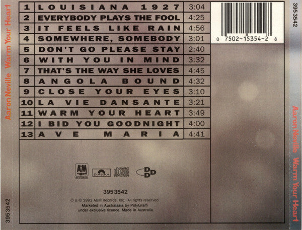 Aaron Neville : Warm Your Heart (CD, Album, RE)