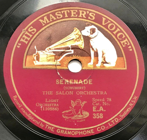 The Salon Orchestra* : Serenade / Serenade (Shellac, 10")