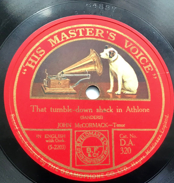 John McCormack (2) : Thank God For A Garden / Tumble-down Shack In Athlone (Shellac, 10")