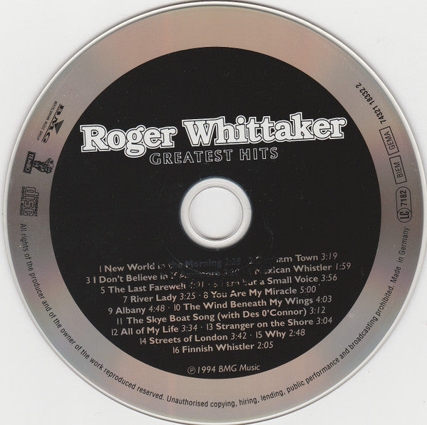 Roger Whittaker : Greatest Hits (CD, Comp)