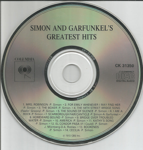 Simon & Garfunkel : Simon And Garfunkel's Greatest Hits (CD, Comp, RE)