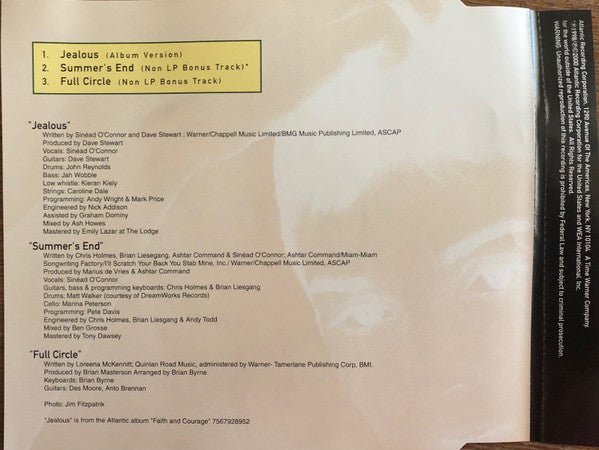 Sinéad O'Connor : Jealous (CD, Maxi)