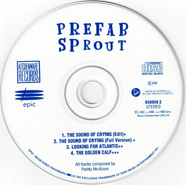 Prefab Sprout : The Sound Of Crying (CD, Single, Promo)