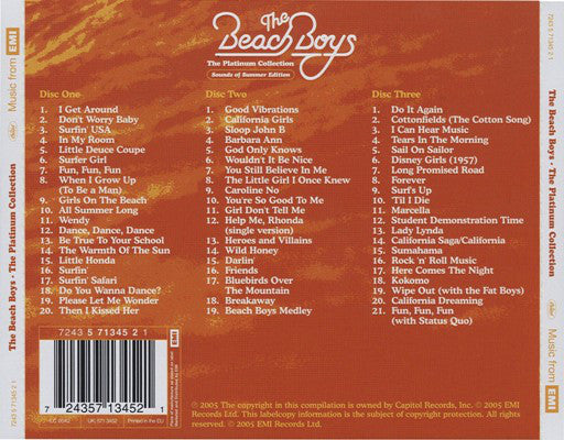 The Beach Boys : The Platinum Collection (Sounds Of Summer Edition) (3xCD, Comp, RM)