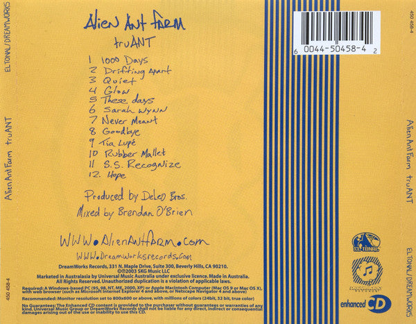 Alien Ant Farm : TruANT (CD, Album, Enh)