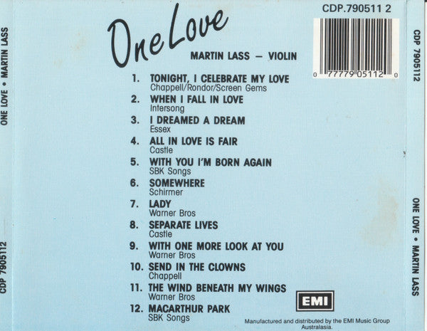 Martin Lass : One Love (CD, Album)